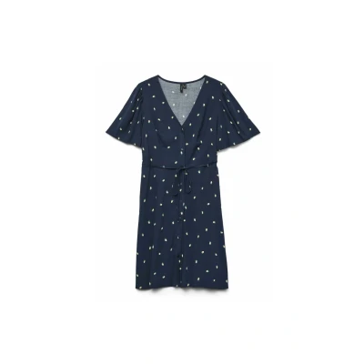 Abbildung von Vero Moda Vmalba Short Dress Blusenkleid, Damen, Größe: XL, Navy blazer
