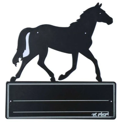 Abbildung von HKM Stalltafel Pferd Schwarz