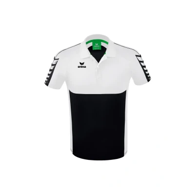 Abbildung von Erima TEAM SIX Wings Poloshirt, Herren, Größe: Medium, Schwarzweiss