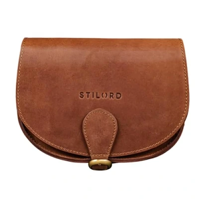 Abbildung von STILORD &#039;Helena&#039; Kleine Handtasche Leder Damen Umhängetasche Frauen Schultertasche Ausgehtasche Crossbody Bag Vintage Echtleder, Farbe:andorra braun