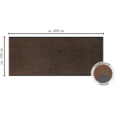 Abbildung von andiamo Schmutzfangmatte Easy Teppichläufer für den Hauseingang Einsetzbar im Flur als Türmatte oder Läufer Blau 120 x 500 cm