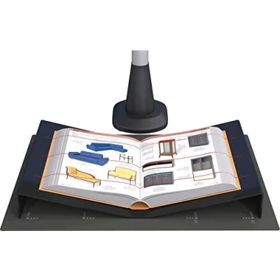 Abbildung von JOURIST Buchwiege Für Aufsichtscanner und Buchscanner. Scanfläche bis A3. Aus schwarzem Acryl.