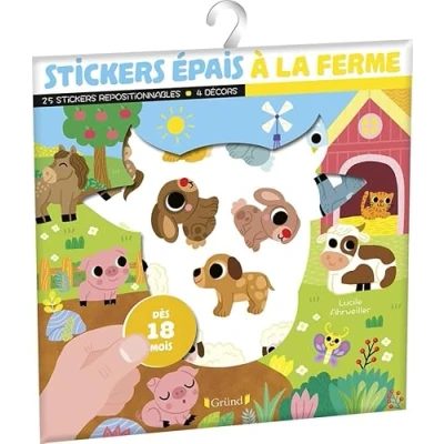 Abbildung von stickers épais À la ferme: 24 repositionnables et 4 décors