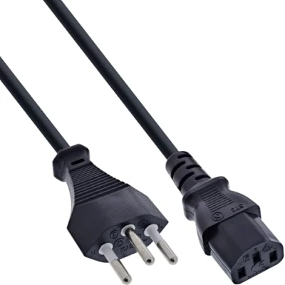Abbildung von InLine 16651R Netzkabel, Netzstecker Schweiz auf Kaltgerätestecker C13, 1,0m