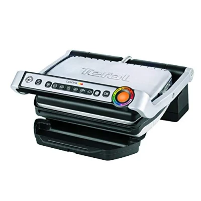 Abbildung von Tefal OptiGrill Kontaktgrill, 6 Programme, Garstufenanzeige, Abnehmbare Platten, Manueller Modus, Elektrogrill, Edelstahl, GC705D16