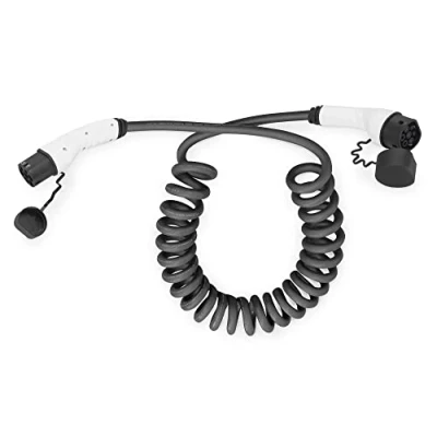 Abbildung von DIGITUS Mode 3 Ladekabel für Elektroautos &amp; PHEV 7,5 m Typ 2 Phasig 16 A 11 kW Spiralkabel Schwarz