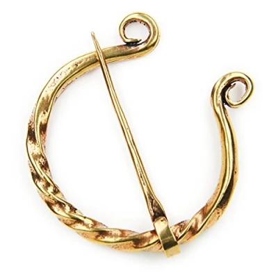 Abbildung von Drachensilber Gewandnadel Bronze Fibel mittelalterlicher Schmuck massiver Verschluss keltische Schließe Wikinger