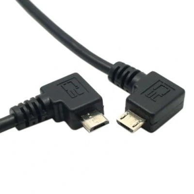 Abbildung von chenyang 2 PACK USB auf Micro Kabel, 2.0 Stecker 5 poliger 90 Grad abgewinkeltes Lade Datenübertragungs Verlängerungskabel 1.5M