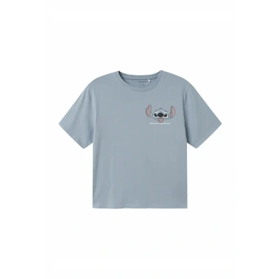 Abbildung von Name it Stitch Tshirt print für Kinder, Größe: 134/140, Dusty blue