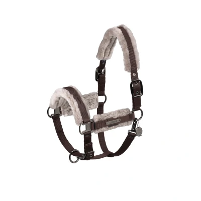 Abbildung von Eskadron Halfter Platinum Double Pin Girth Fauxfur Teak