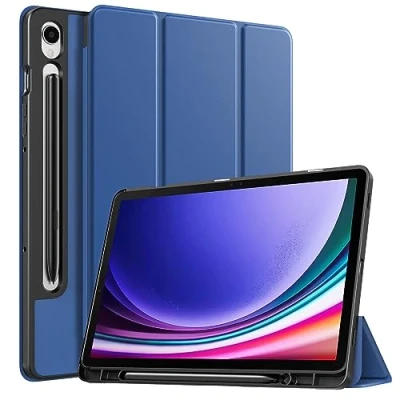 Abbildung von TiMOVO Hülle für Samsung Galaxy Tab S9 2023, Schlanke Ständer Schutzhülle mit Stifthalter All New 11 Zoll Tablet (SM X710/SM X716B/SM X718U), Auto Schlaf/Wach, Marineblau