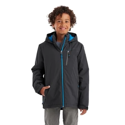 Abbildung von killtec Jungen Funktionsjacke mit Kapuze/Winterjacke ist wasserdicht KOW 159 BYS JCKT, schwarz blau, 176, 40915 000