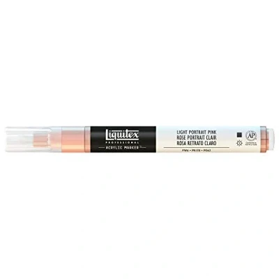 Abbildung von Liquitex 4620810 Professional Paint Marker, Acrylmarker mit hochpigmentierte Acrylfarbe auf Wasserbasis für den Innenbereich &amp; Außenbereich, feine Spitze Rosa Hell