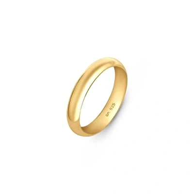 Abbildung von Amberta Damen Hochzeitsringe Silber 925 aus Vergoldet Hochzeitsring Herren Ring Hochzeit Ringe Gold: Gold Ringgröße 56.3