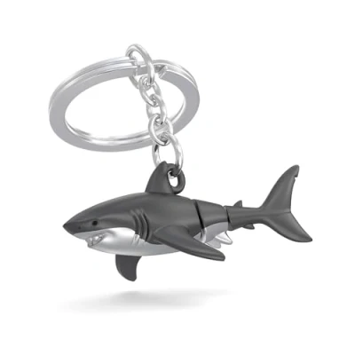 Abbildung von O meta[l]morphose METALMORPHOSE Schlüsselanhänger Shark Meerestiere Geschenk für Damen und Herren, Schwarz, one size