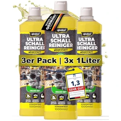 Abbildung von Qindoo 3L Ultraschallreiniger Konzentrat Werkstatt für Vergaser, Zylinderköpfe, Injektoren, Einspritzdüsen (3 Liter)
