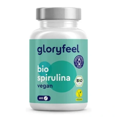 Abbildung von Bio Spirulina Tabletten 600 Presslinge (500mg) Hochdosiertes Pulver, zertifiziert 3.000mg pro Tagesdosis Laborgeprüft, ohne Zusätze in Deutschland hergestellt