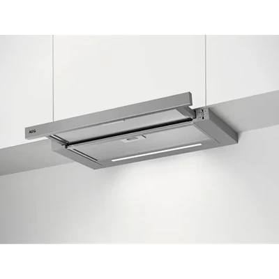 Abbildung von AEG DPS5650AM Flachschirm Dunstabzugshaube / Abluft oder Umluft 60cm Grau max. 415 m3/h min. 54 70 dB(A) A SoftTouch Tasten