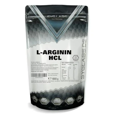 Abbildung von L Arginin HCL 1000g Pulver Premium Hydrochlorid durch Fermentation ohne Zusätze vegan