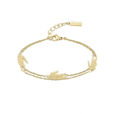 Abbildung von Lacoste Crocodile Armband goldcoloured, Damen, Größe: One Size, Gold/coloured