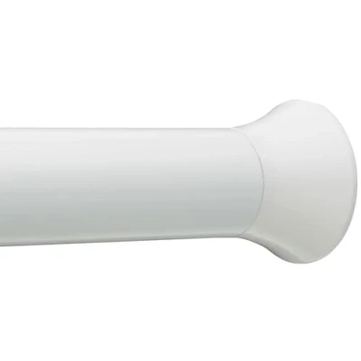 Abbildung von Amazon Basics Teleskop Duschvorhangstange zum Einklemmen, 61 bis 91 cm, Weiß