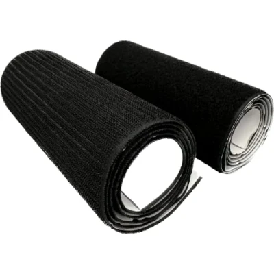 Abbildung von Klettstreifen, 18 cm breit, 1 m lang, schwarz
