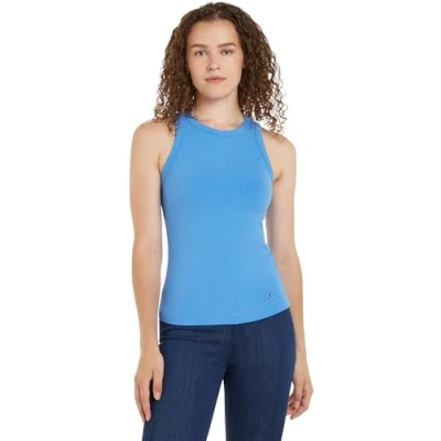Abbildung von Tommy Hilfiger SLIM TANK Top, Damen, Größe: XL, Blue spell