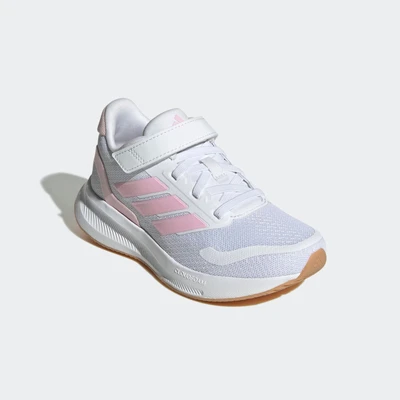Abbildung von adidas Performance Runfalcon 5 Unisex Laufschuh Straße für Kinder, Größe: 34, White/clear pink/gum Schuhe