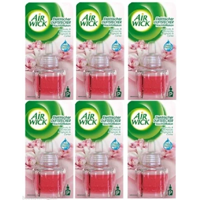 Abbildung von Air Wick Duftstecker nachfüller 6 x 19ml neu Magnolia &amp; kirschblüte