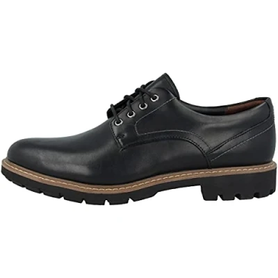 Abbildung von Clarks Herren Batcombe Hall Derbys, Schwarz (Black Leather), 43 EU