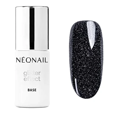 Abbildung von NÉONAIL UV Nagellack Base Coat Gel Glitter Effect Black Shine Unterlack Für Nägel Lack Modeling 7,2 ml