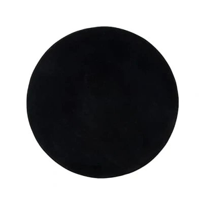 Abbildung von Gözze Premium Rutschfester Runder Badezimmerteppich, RIO, 100% Microfaser, Ø 110 cm Schwarz
