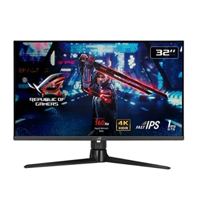 Abbildung von ASUS ROG Strix XG32UQ 32 Zoll 4k UHD Gaming Monitor 160 Hz, 1ms GtG, Freesync Premium Pro &amp; G Sync, DisplayHDR 600 Fast IPS Panel, 16:9, 3840 x 2160, DP 1.4 DSC, HDMI 2.1, USB, ergonomisch