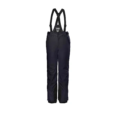 Abbildung von killtec Mädchen Skihose/Funktionshose mit abzippbarem Latz, Schneefang und Kantenschutz KSW 77 GRLS SKI PNTS, schwarz blau, 116, 37258 000