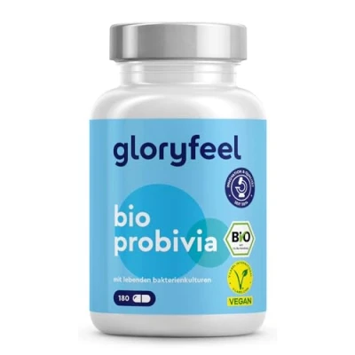 Abbildung von Bio Probivia Kulturen Komplex mit 500 Mrd. KBE/g* 21 Bakterienstämme + Inulin *dies entspricht 20 Mrd KbE pro Tagesdosis 100% vegan, laborgeprüft &amp; ohne Zusätze in Deutschland hergestellt