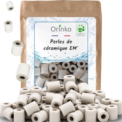 Abbildung von Orinko 50 Keramikperlen EM® Verbessern die Wasserqualität Reduzieren Kalkablagerungen Geeignet für Waschmaschine und 2 Dekanter, Flaschen, Kürbisse, Kaffeemaschine, Wasserkocher