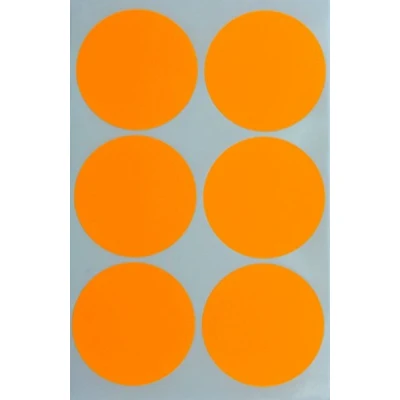 Abbildung von Aufkleber Neon Orange 50 mm runde Etiketten 5 cm Sticker 180 Stück von Royal Green