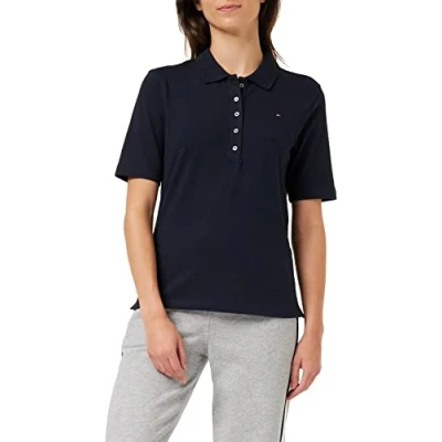 Abbildung von Tommy Hilfiger REG SS Poloshirt, Damen, Größe: XS, Marine