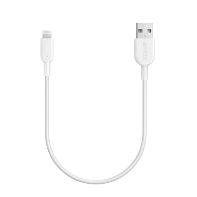 Abbildung von Anker iPhone Ladekabel Powerline II Kabel 0,3m Lightning Kabel, XS/XS Max/XR/X/ 8/8 Plus/ 7/7 6s/ 6/6 5S/ 5/ iPad Pro (Weiß)