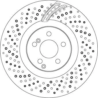 Abbildung von TRW DF6862S Bremsscheibe 360 36 5 112 gelocht/innenbel. lackiert
