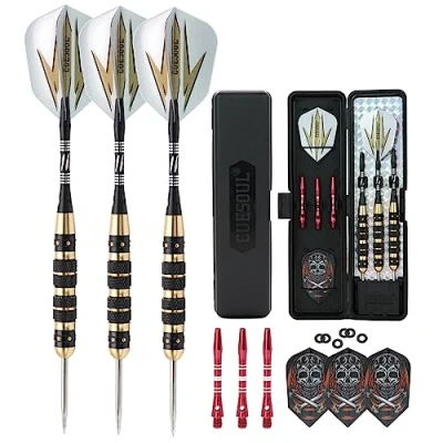 Abbildung von CUESOUL Archer 23 Gramm Steel Dartpfeile Schwarze Beschichtung Messing Fässer ARCH F1201