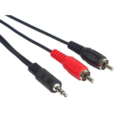 Abbildung von PremiumCord Klinke auf Cinch Y Kabel 3m, Klinkenstecker 3,5mm 2x RCA Stecker, Jack zu RCA, Stereo Audio, Für Digitalkamera, TV, Handys, MP3, HiFi, Farbe schwarz