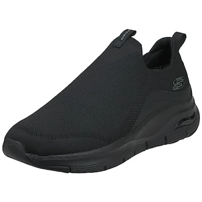 Abbildung von Skechers Herren Arch FIT Ascension Sneakers, schwarzer Strick, Synthetikbesatz, 40 EU