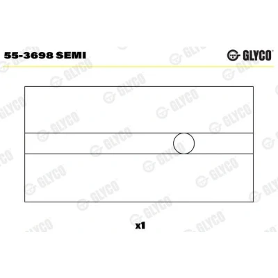 Abbildung von GLYCO 55 3698 SEMI Lagerbuchse, Pleuel VOLKSWAGEN: GOLF 2