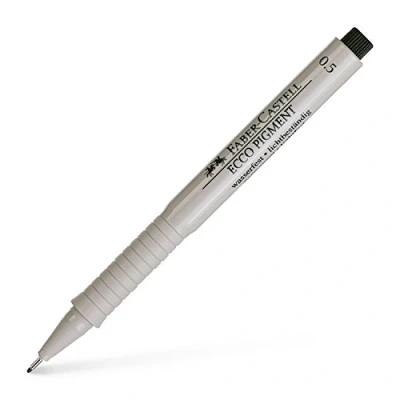 Abbildung von Faber Castell 166599 Tintenschreiber Ecco Pigment, 0.5 mm, schwarz