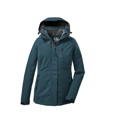 Abbildung von killtec Damen Funktionsjacke/Outdoorjacke mit abzippbarer Kapuze KOW 140 WMN JCKT, hellpetrol, 44, 37411 000