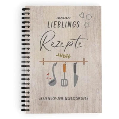 Abbildung von KuschelICH Rezeptbuch zum Selberschreiben Lieblingsrezepte DIN A5 mit Inhaltsverzeichnis &amp; Schutzcover