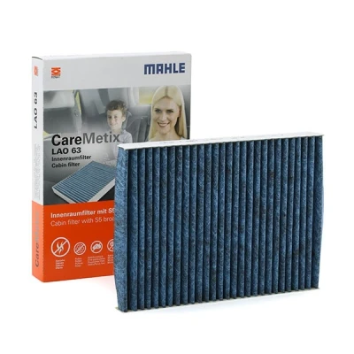 Abbildung von MAHLE ORIGINAL LAO 63 Innenraumfilter Aktivkohlefilter, mit antiallergischer Wirkung, antibakterieller Wirkung 283,0 207 30,0 CareMetix