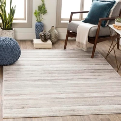 Abbildung von Surya Zagora Teppich Wohnzimmer Boho, großer Schlafzimmer 200x275 cm für Esszimmer mit geometrischem Muster, Skandinavischer Wohnzimmerteppich modern in Beige, Weiß und Grau
