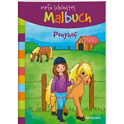 Abbildung von Mein schönstes Malbuch. Ponyhof / Schöne Motive mit Pferden und Ponys zum Ausmalen für Mädchen Jungen ab 5 Jahren: Malen Kinder Jahren (Malbücher blöcke)
